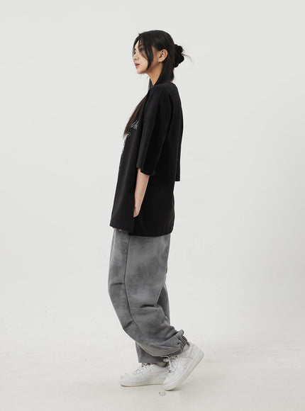 Mixed Color Baggy Track Pants BJ319