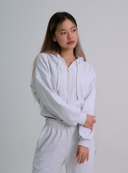 Lewkin Soft Basic Two Way Hoodie Zip Up C1210