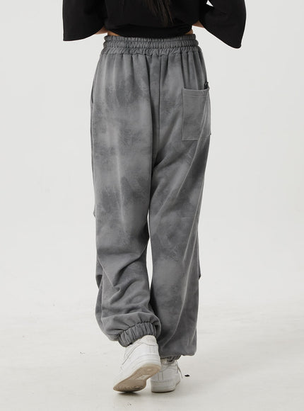Mixed Color Baggy Track Pants BJ319