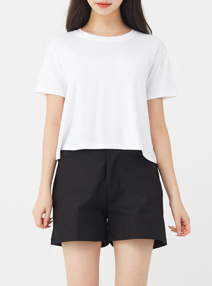 Back Slit Short Sleeve Tee BG11