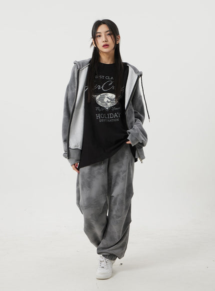 Mixed Color Baggy Track Pants BJ319