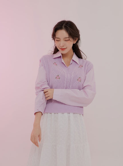 Cropped Long Sleeve Shirt B0802