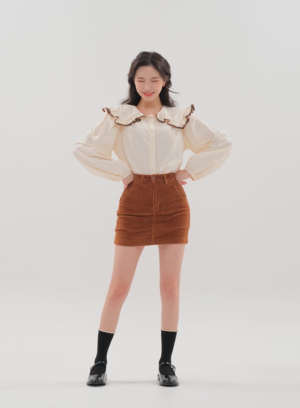 Corduroy mini skirt outlet 08