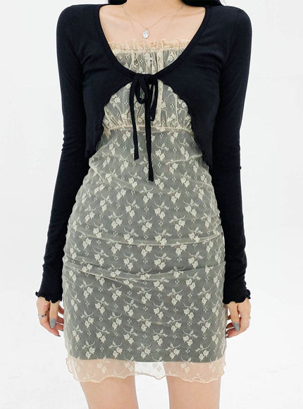Ribbed Cropped Cardigan CCM03