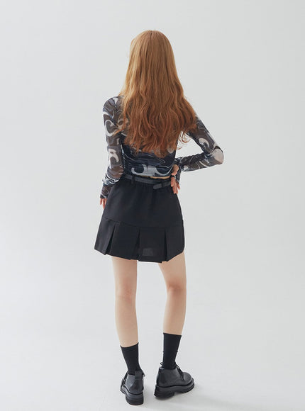 Marble Mesh Top