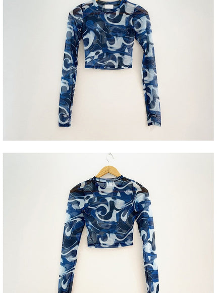 Marble Mesh Top