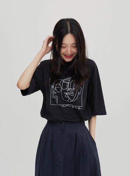 Linen Maxi Flare Skirt CM6