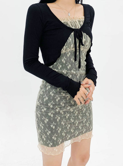 Ribbed Cropped Cardigan CCM03