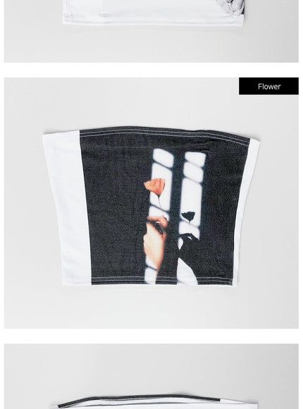 Print Crop Tank Top