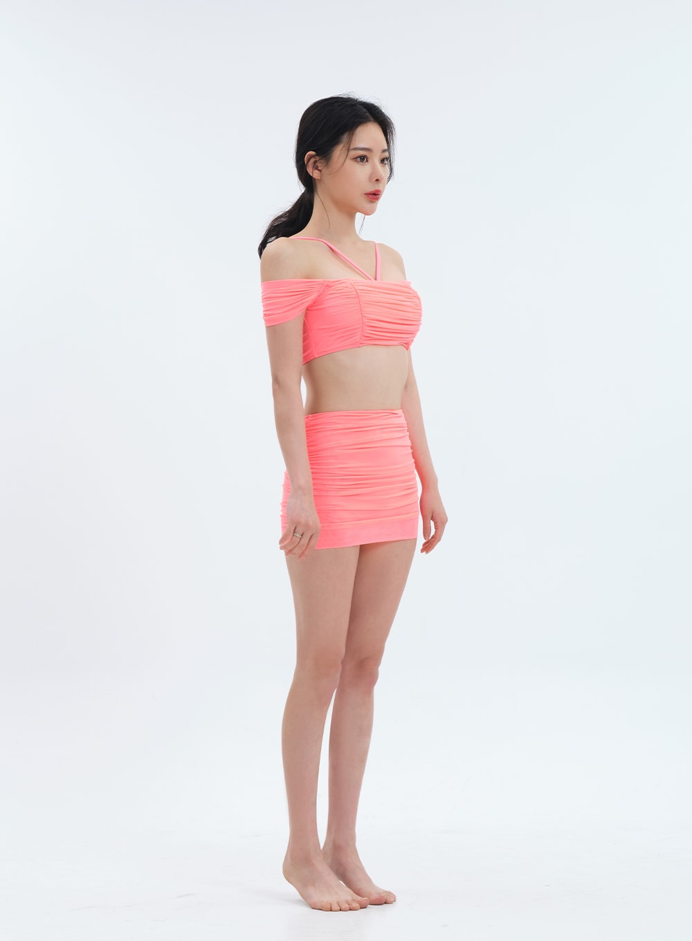 Lace Off Shoulder Bikini Set