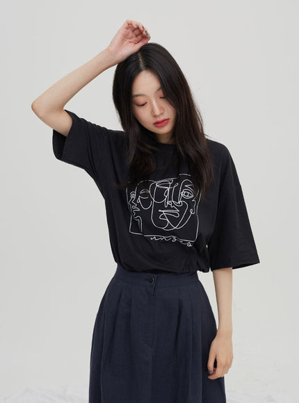 Linen Maxi Flare Skirt CM6