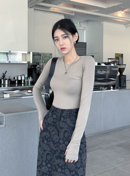 Long Sleeve Crop T-Shirt J5