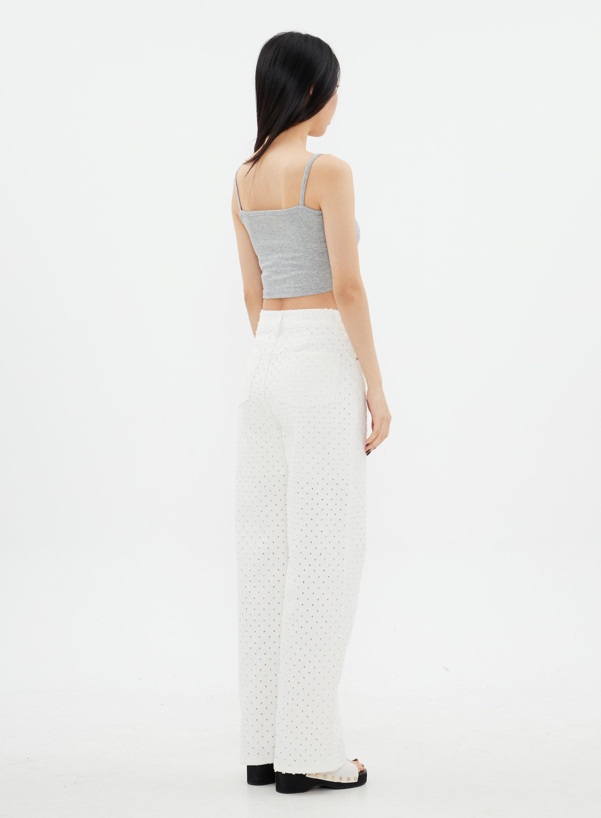 Lewkin Basic White Pants K2302