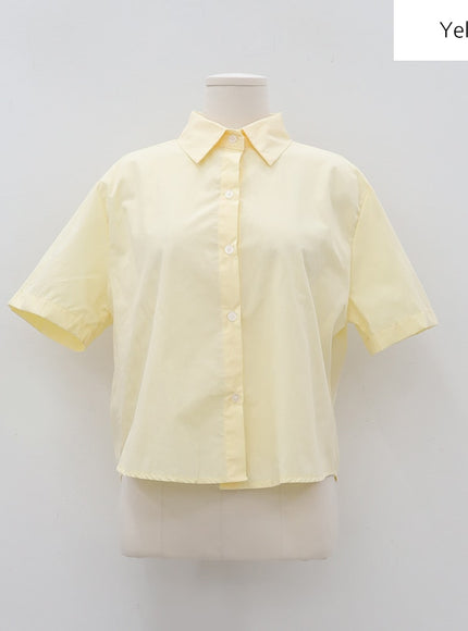 Daily Cropped Button Down Shirt BA13