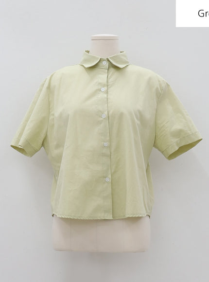 Daily Cropped Button Down Shirt BA13