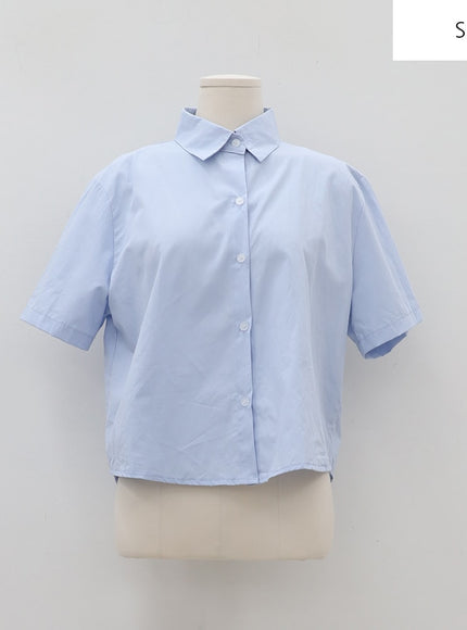 Daily Cropped Button Down Shirt BA13