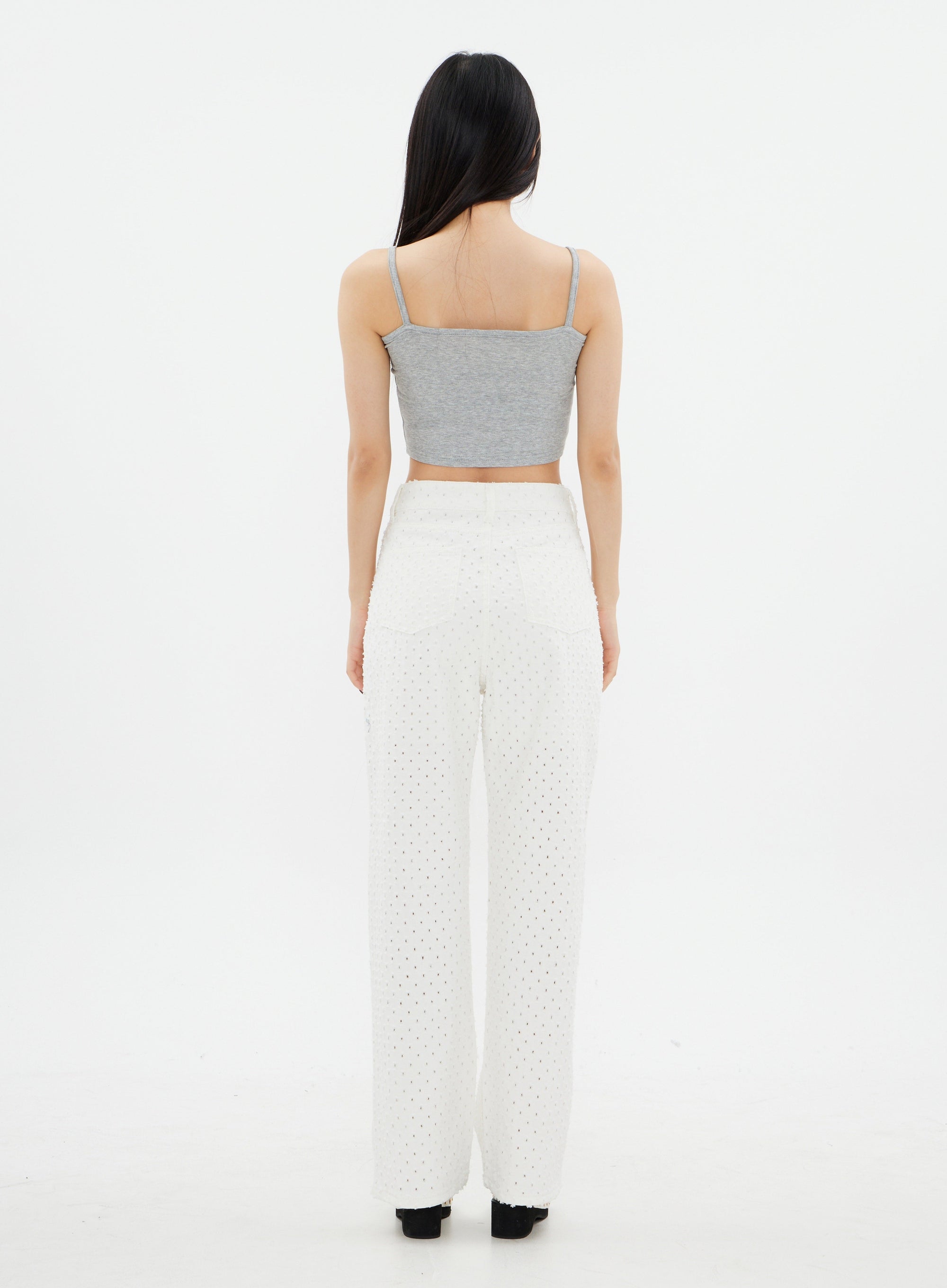 Lewkin Basic White Pants K2302