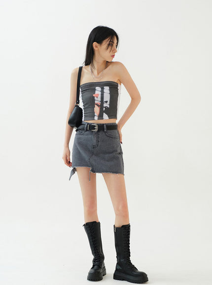Print Crop Tank Top