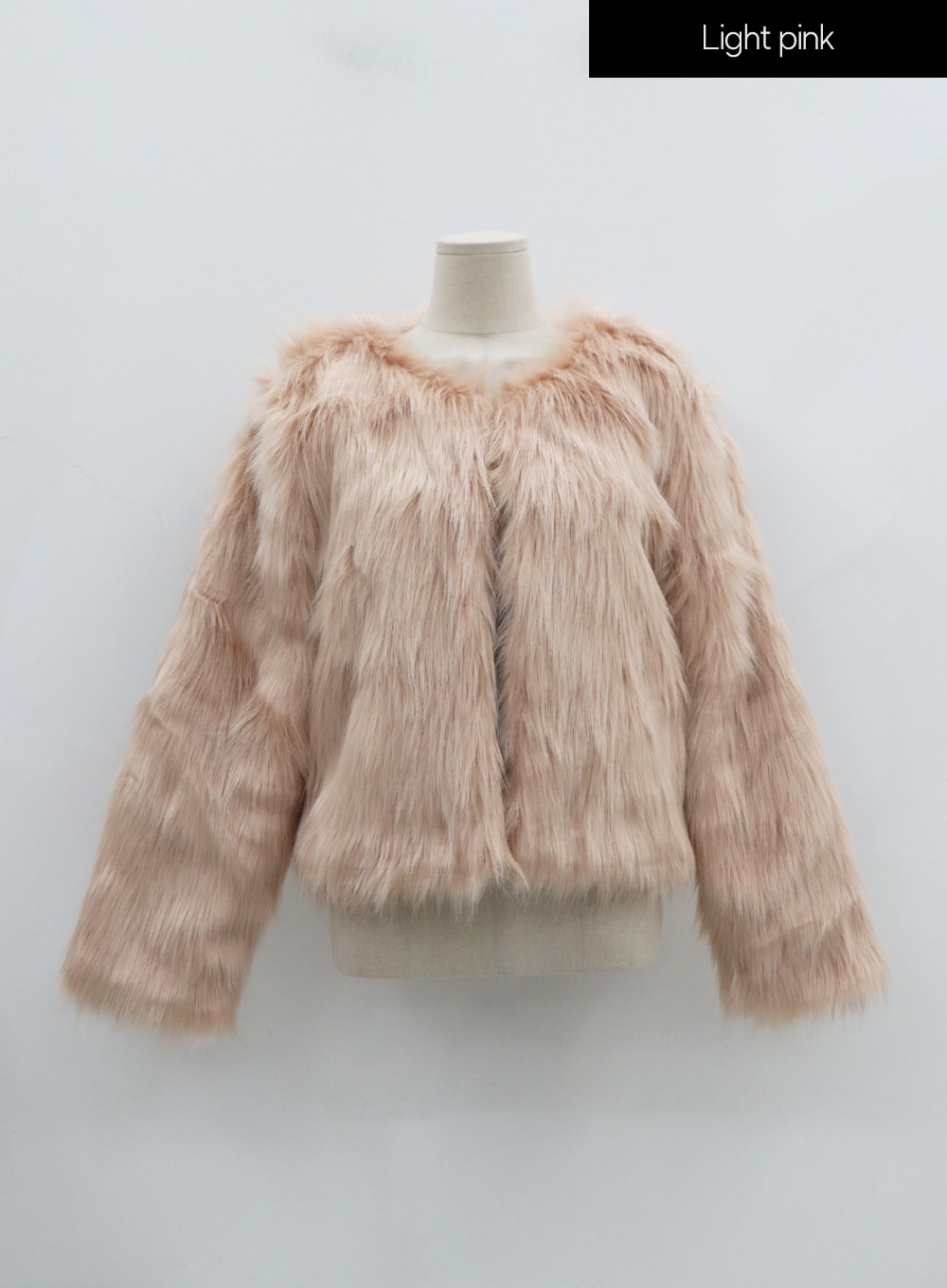 Fluffy Fur Jacket IO12 Light pink S