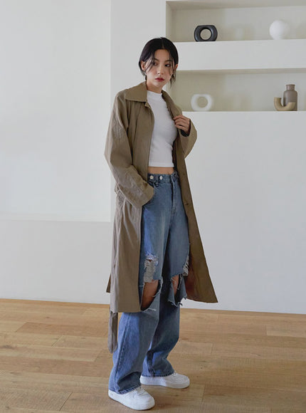 Destroyed Wide Leg Jeans J24