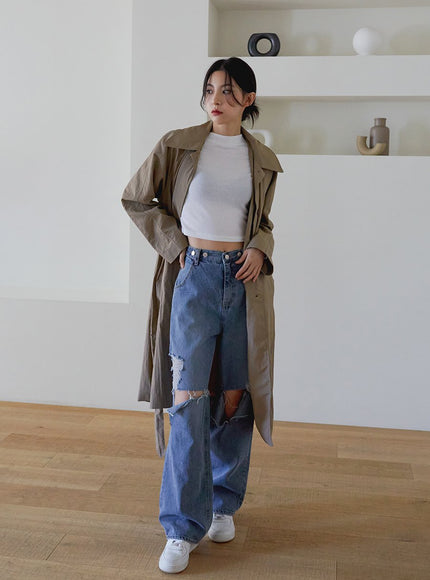 Destroyed Wide Leg Jeans J24