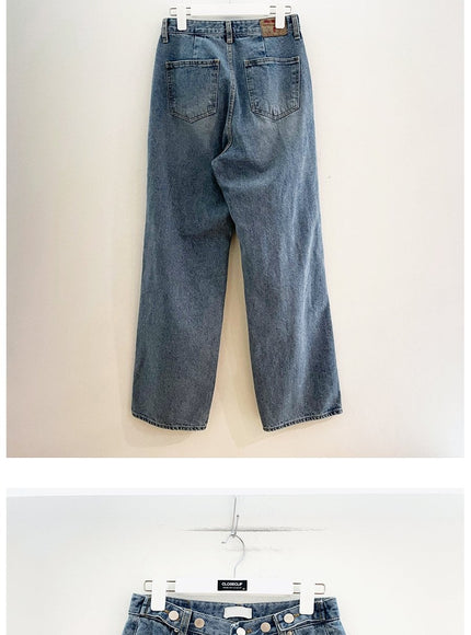 Destroyed Wide Leg Jeans J24