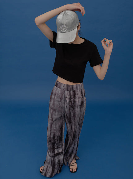 Short Sleeve Crop T Shirt F22