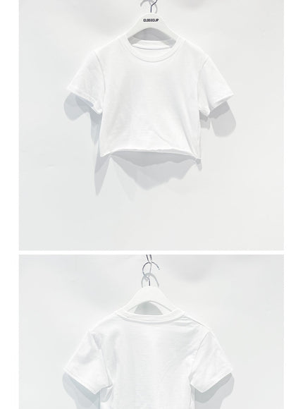 Short Sleeve Crop T Shirt F22