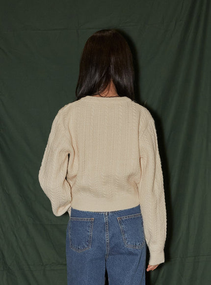 Cropped Cable Knit F6