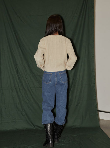 Cropped Cable Knit F6