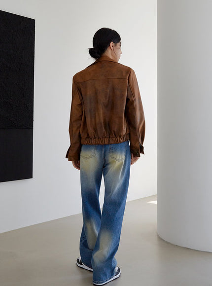 Faux Leather Jacket J23