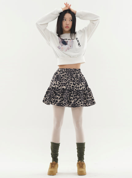 Mini Skort in Animal Print #Lewkin Original Kpop #1216K102