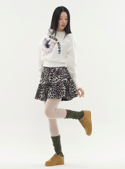 Mini Skort in Animal Print #Lewkin Original Kpop #1216K102