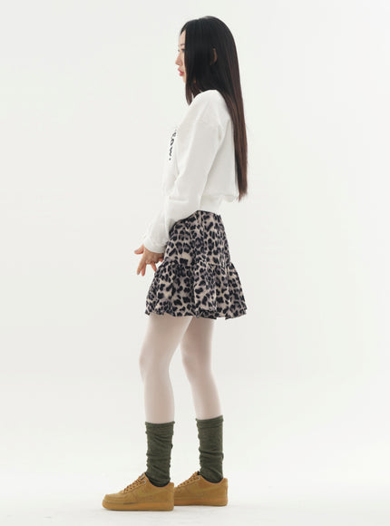 Mini Skort in Animal Print #Lewkin Original Kpop #1216K102