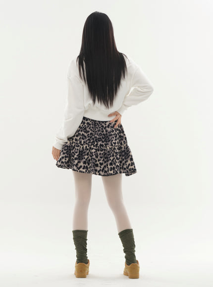Mini Skort in Animal Print #Lewkin Original Kpop #1216K102