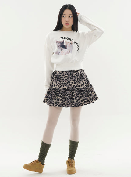 Mini Skort in Animal Print #Lewkin Original Kpop #1216K102
