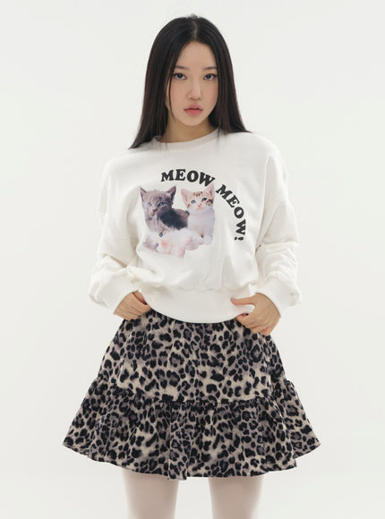 Mini Skort in Animal Print #Lewkin Original Kpop #1216K102