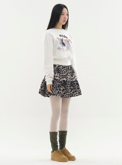 Mini Skort in Animal Print #Lewkin Original Kpop #1216K102