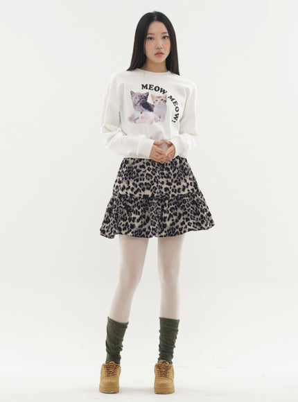 Mini Skort in Animal Print #Lewkin Original Kpop #1216K102