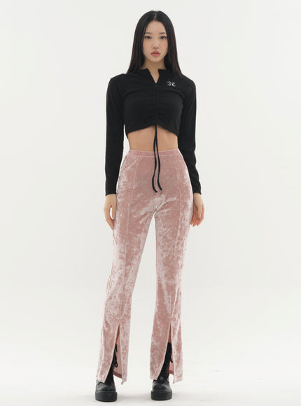 Velvet Bootcut Pants #Original Kpop #121682