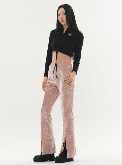 Velvet Bootcut Pants #Original Kpop #121682