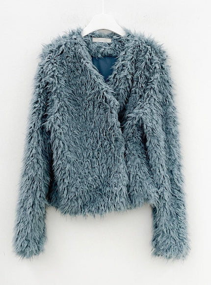 Fuzzy Wrap Tie Cardigan