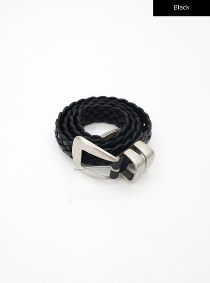 Woven Faux Leather Belt CM309