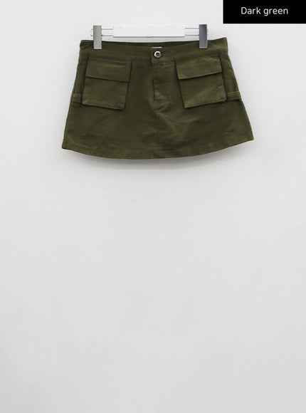 Low Waist Front Pocket Mini Skirt CO05
