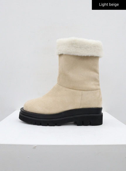 Thick Platform Fur Boots CN14