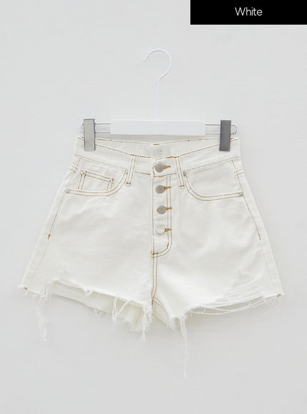 Vintage Style Distressed Shorts IJ27