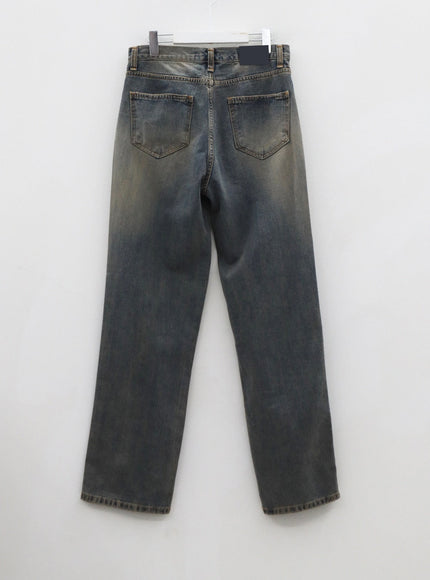 Vintage Washing Wide Pants Unisex CO11