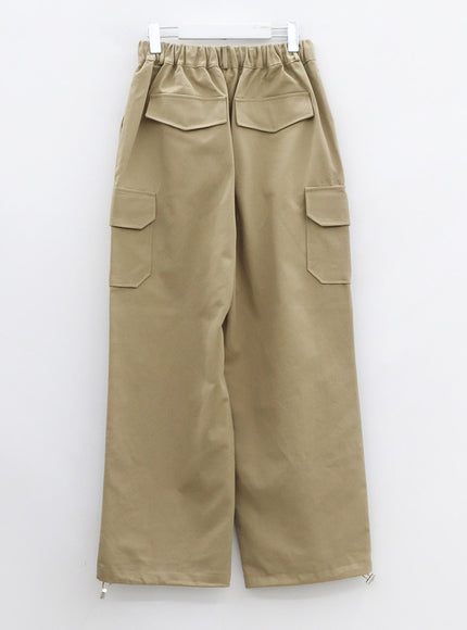 String Wide Cargo Pants OO17