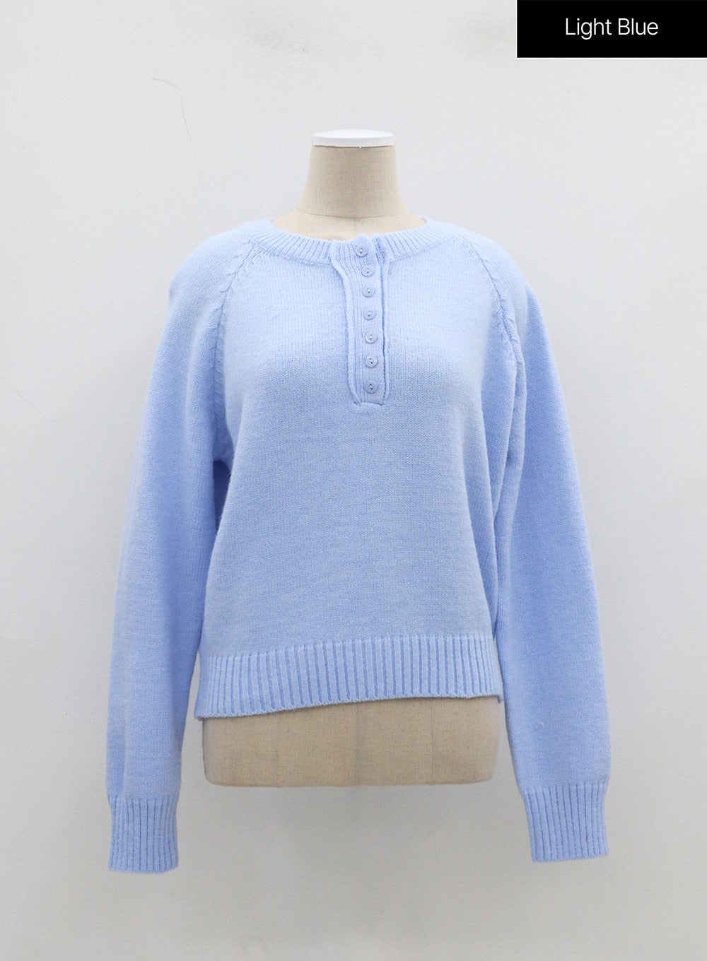 Button Crewneck Sweater OJ318