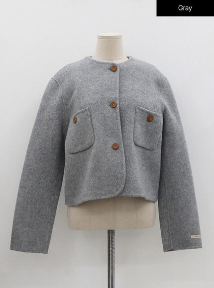 Wooden Button Jacket ON11